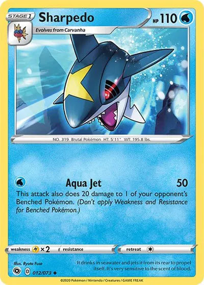 Sharpedo Champion's Path Uncommon 12/73