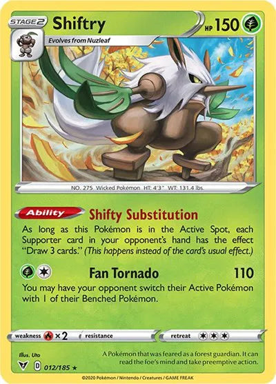 Shiftry Vivid Voltage Rare 012/185
