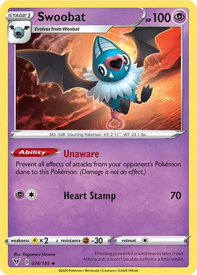 Swoobat Uncommon • 074/185 Vivid Voltage
