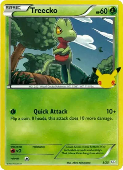 Treecko Promo • 3/25 McDonald's 25th Anniversary Promos