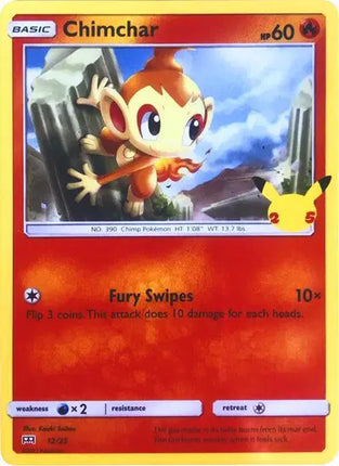 Chimchar Promo • 12/25 McDonald's 25th Anniversary Promos Holofoil