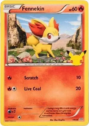 Fennekin Promo • 14/25 McDonald's 25th Anniversary Promos