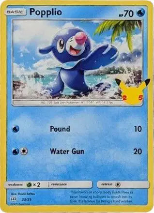 Popplio Promo • 23/25 McDonald's 25th Anniversary Promos Holo