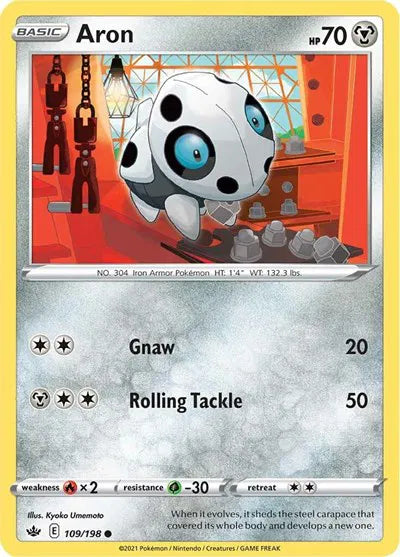 Aron Chilling Reign Common 109/198 Reverse Holofoil