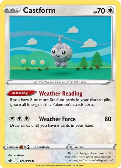 Castform Chilling Reign Common 121/198