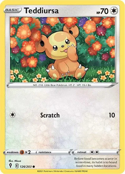 Teddiursa Evolving Skies Common 126/203
