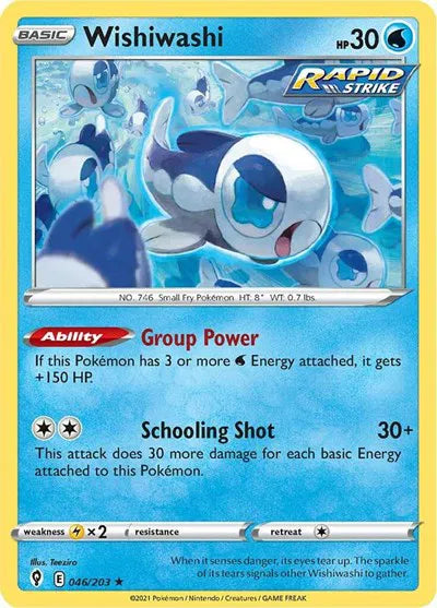 Wishiwashi Evolving Skies Rare 046/203