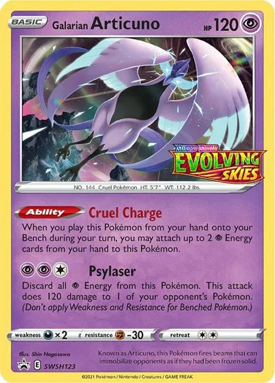 Galarian Articuno (Prerelease) Sword & Shield Promo Promo SWSH123