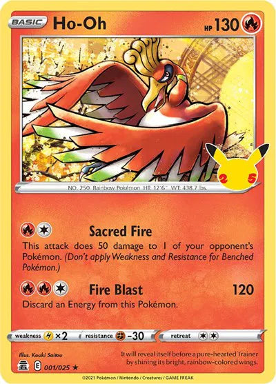 Ho-oh Celebrations Holo Rare 001/025