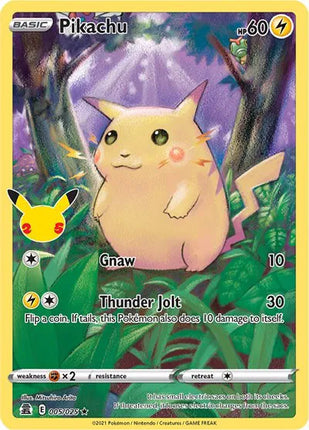 Pikachu Celebrations Holo Rare 005/025