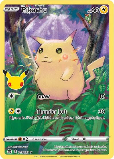 Pikachu Celebrations Holo Rare 005/025