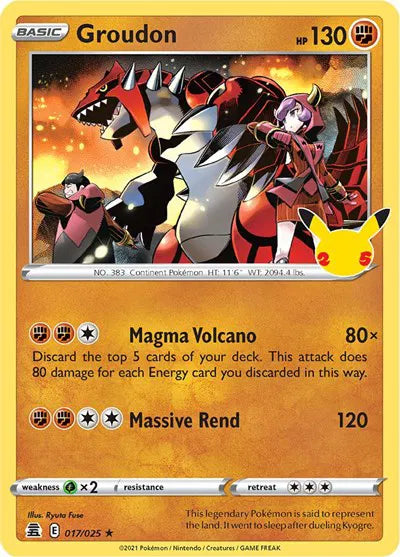 Groudon Celebrations Holo Rare 017/025