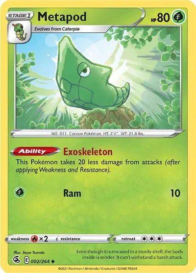 Metapod Fusion Strike Uncommon 002/264