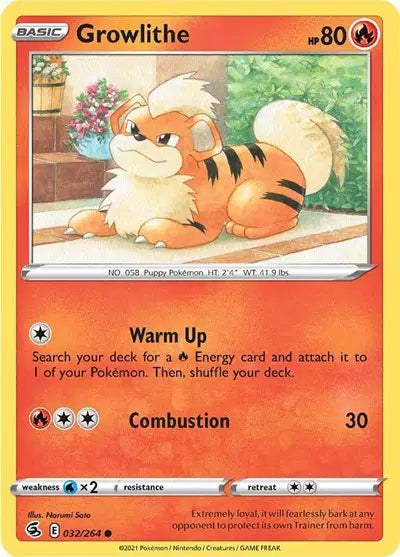 Growlithe Common • 032/264 Fusion Strike