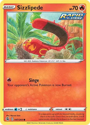 Sizzlipede (47) Common • 047/264 Fusion Strike