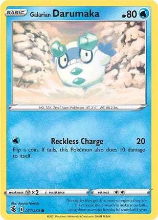 Galarian Darumaka Common • 071/264 Fusion Strike