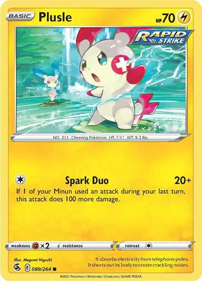 Plusle Common • 089/264 Fusion Strike Reverse Holofoil
