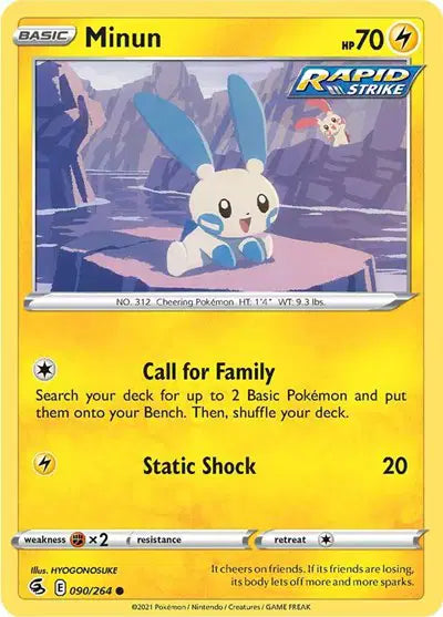 Minun Common • 090/264 Fusion Strike Reverse Holofoil