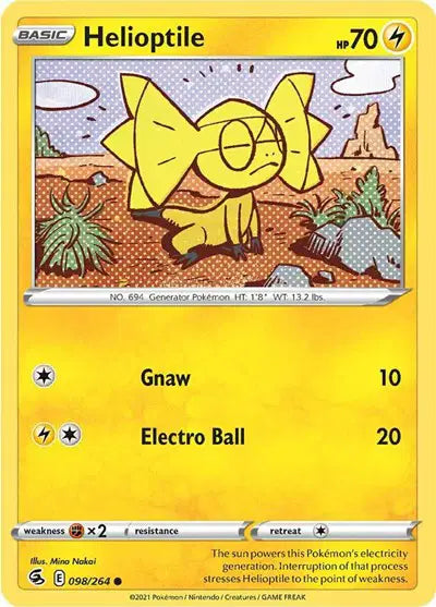 Helioptile Common • 098/264 Fusion Strike