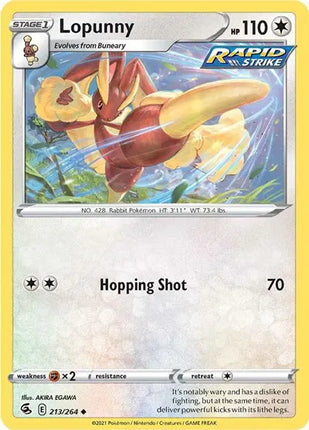 Lopunny Fusion Strike Uncommon 213/264
