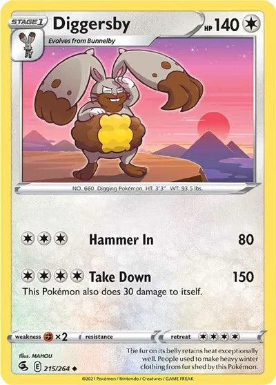 Diggersby Fusion Strike Uncommon 215/264