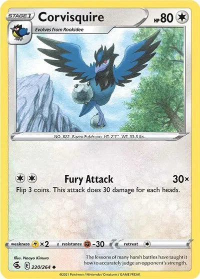 Corvisquire Fusion Strike Uncommon 220/264