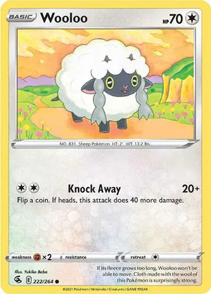 Wooloo (222) Common • 222/264 Fusion Strike