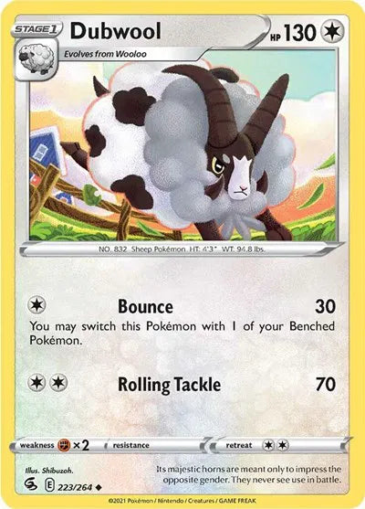 Dubwool Fusion Strike Uncommon 223/264 Reverse Holofoil