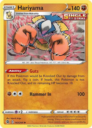 Hariyama Uncommon • 143/264 Fusion Strike