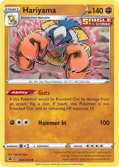Hariyama Uncommon • 143/264 Fusion Strike