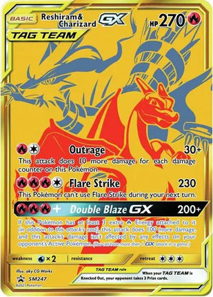 Reshiram & Charizard GX Promo • SM247 Sun & Moon Promo