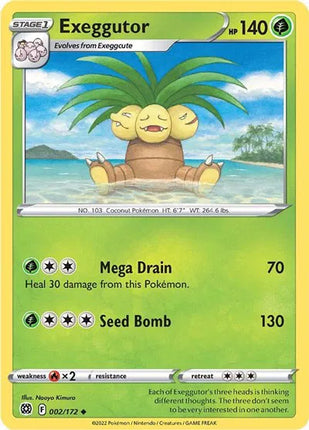 Exeggutor Brilliant Stars Uncommon 002/172