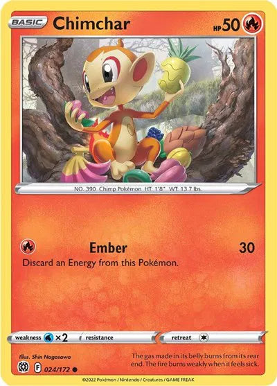 Chimchar Brilliant Stars Common 024/172