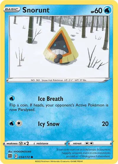 Snorunt Common • 034/172 Brilliant Stars