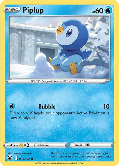 Piplup Brilliant Stars Common 035/172