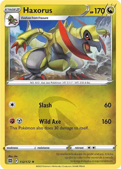 Haxorus Brilliant Stars Rare 112/172