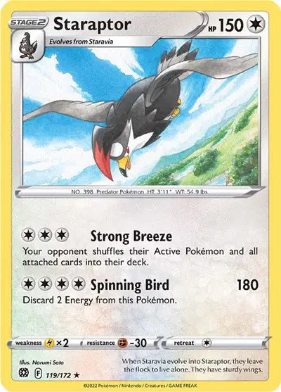 Staraptor Rare • 119/172 Brilliant Stars