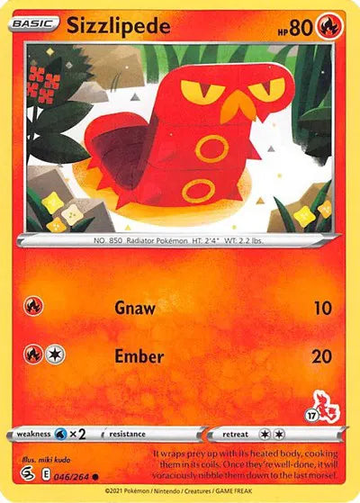 Sizzlipede (#17 Cinderace Stamped) Battle Academy 2022 Promo 046/264