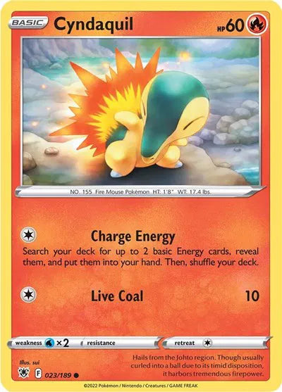 Cyndaquil Astral Radiance Common 023/189 Reverse Holofoil