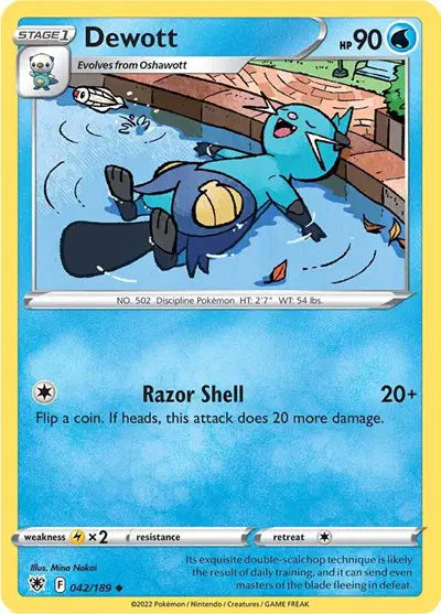 Dewott Uncommon • 042/189 Astral Radiance Reverse Holofoil