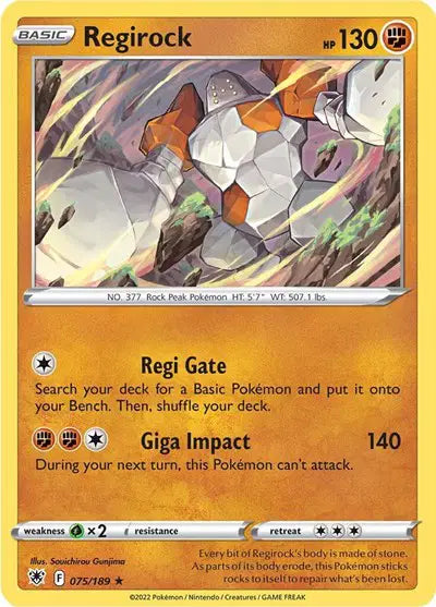 Regirock Rare • 075/189 Astral Radiance