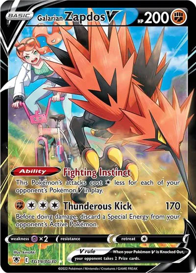 Galarian Zapdos V Astral Radiance Trainer Gallery Ultra Rare TG19/TG30