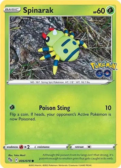 Spinarak Common • 006/078 Pokemon Go
