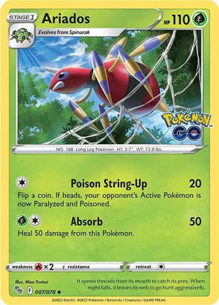 Ariados Uncommon • 007/078 Pokemon Go