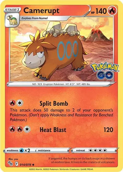 Camerupt Uncommon • 014/078 Pokemon Go