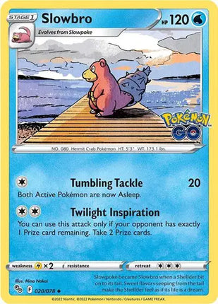 Slowbro Uncommon • 020/078 Pokemon Go Reverse Holofoil