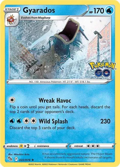 Gyarados Holo Rare • 022/078 Pokemon Go Reverse Holofoil