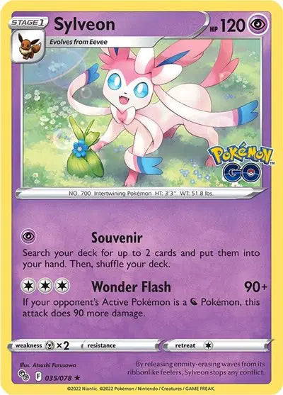 Sylveon Holo Rare • 035/078 Pokemon Go Holofoil