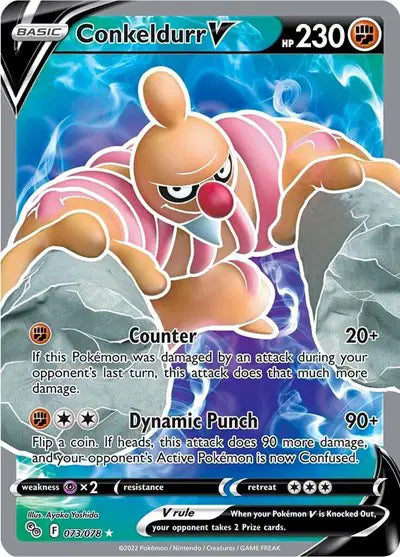 Conkeldurr V (Full Art) Ultra Rare • 073/078 Pokemon Go