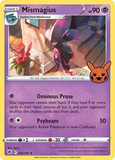 Mismagius Trick or Trade BOOster Bundle Promo 059/189 Holofoil